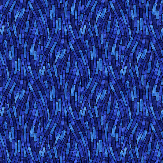 Tree of Life - Wave in Dark Blue - Deborah Edwards & Elena Belokrinitski - Northcott (Pre-order: Dec 2026)