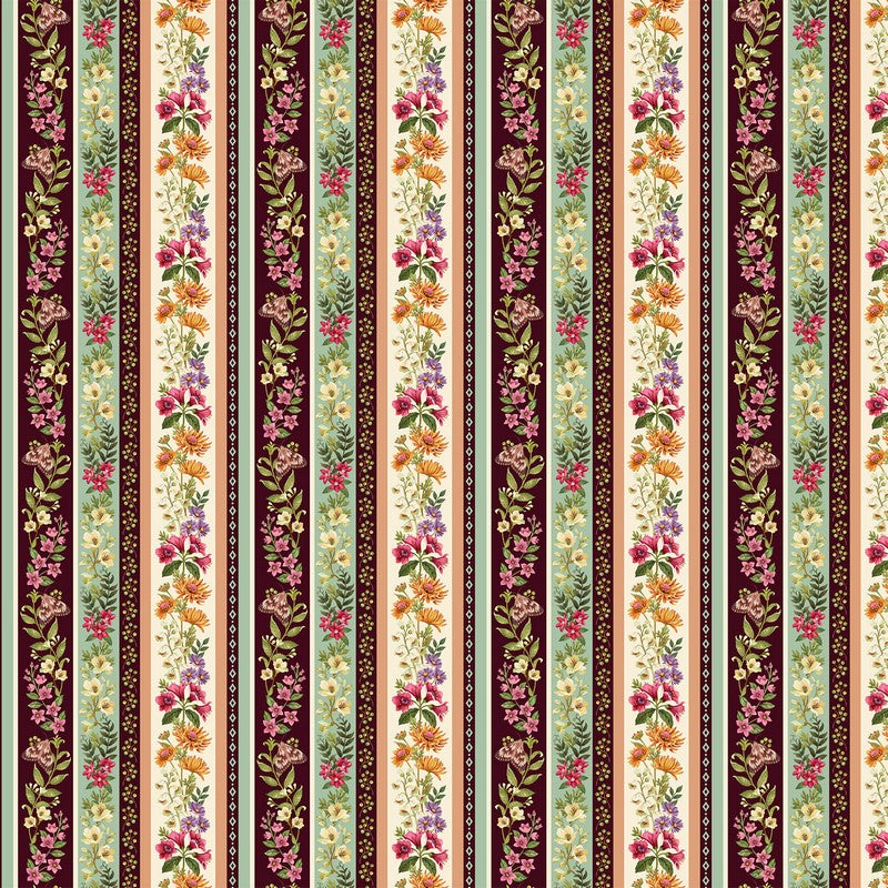 Botanica - Stripe in Beige - Deborah Edwards & Kathryn Christenson - Northcott (Pre-order: Jan 2027)