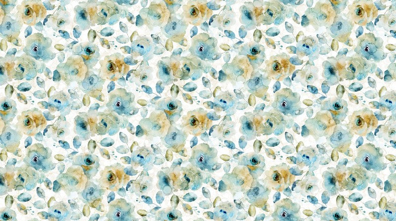 Bloomsbury - Fancy Floral in Cream - Deborah Edwards & Melanie Samra - Northcott (Pre-order: Feb 2027)