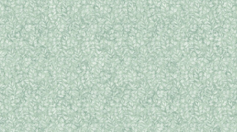 Bloomsbury - Tonal Leaves in Seafoam - Deborah Edwards & Melanie Samra - Northcott (Pre-order: Feb 2027)