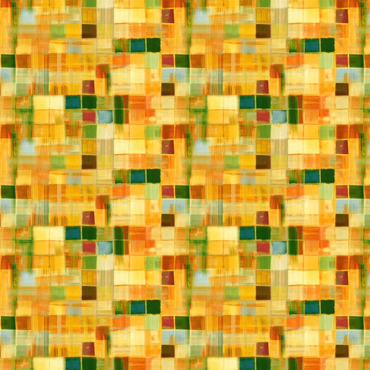 Sunny Day - Squares in Yellow - Iosif Derecichei - Northcott (Pre-order: Apr 2027)