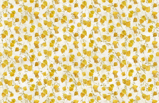 Evening Song - Birch Leaves in Beige - Linda Ludovico - Northcott (Pre-order: Jan 2027)
