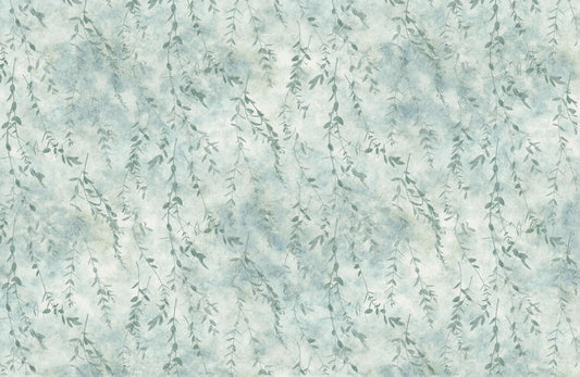 Evening Song - Trailing Leaves in Light Blue - Linda Ludovico - Northcott (Pre-order: Jan 2027)