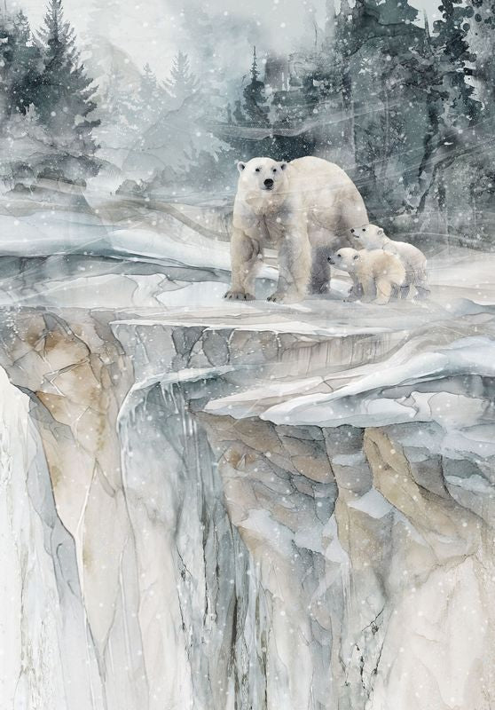 Polar Frost - Panel in Dark Blue - Deborah Edwards & Melanie Samra - Northcott (Pre-order: May 2027)