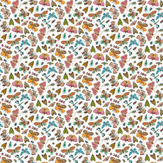 Bugs & Blooms - Butterflies in White - Pat Scheurich - Northcott (Pre-order: May 2027)