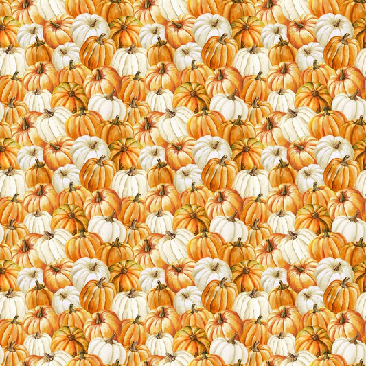 Thankful & Blessed - Packed Pumpkins in Orange - Deborah Edwards - Northcott (Pre-order: Apr 2027)