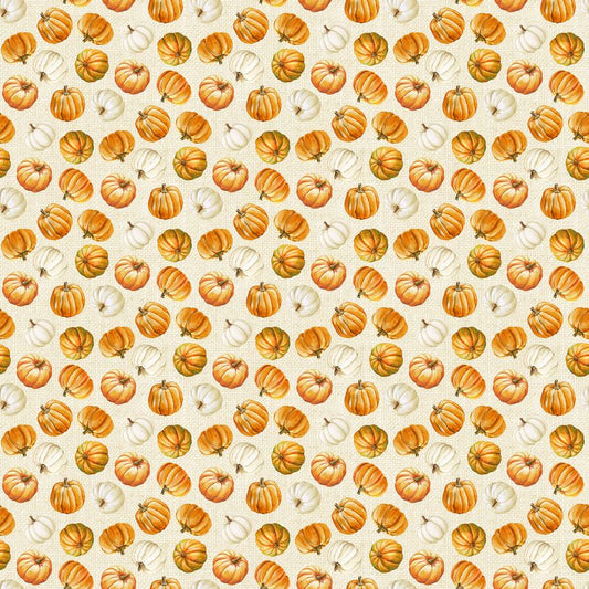 Thankful & Blessed - Mini Toss Pumpkins in Beige - Deborah Edwards - Northcott (Pre-order: Apr 2027)