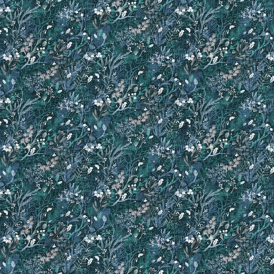 Snowdrift - Foliage in Navy - Esther Fallon Lou - FIGO (Northcott) (Pre-order: Aug 2026)