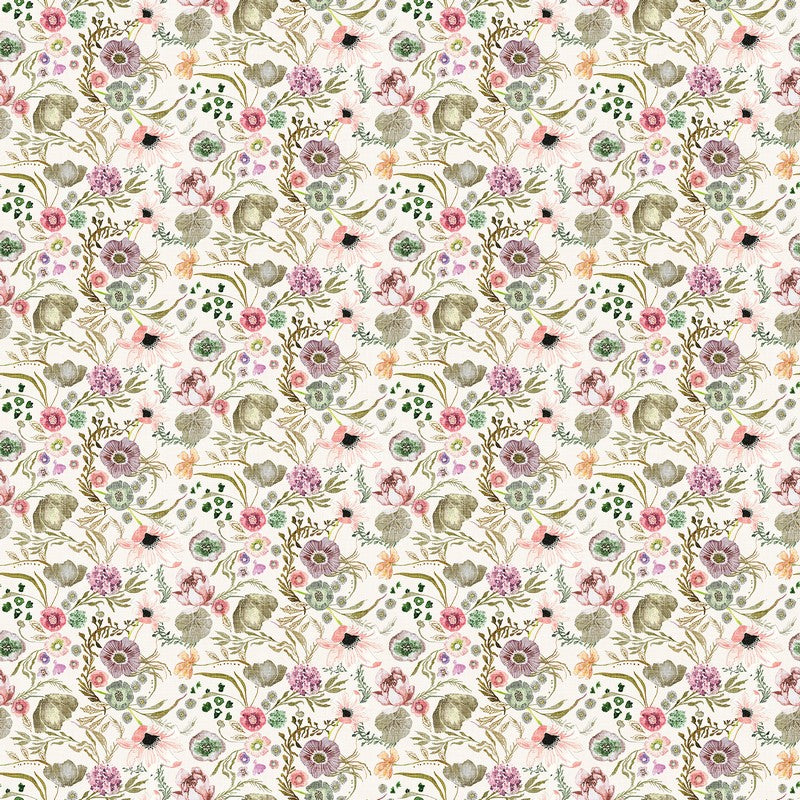Meadow Song - Floral in Cream - Esther Fallon Lau - FIGO (Northcott) (Pre-order: Apr 2027)