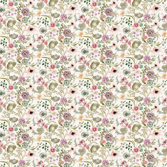 Meadow Song - Floral in Cream - Esther Fallon Lau - FIGO (Northcott) (Pre-order: Apr 2027)