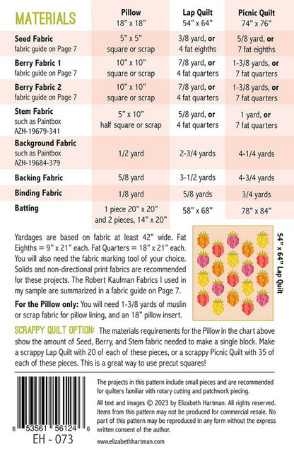 Berry Season Quilt Pattern - Elizabeth Hartman