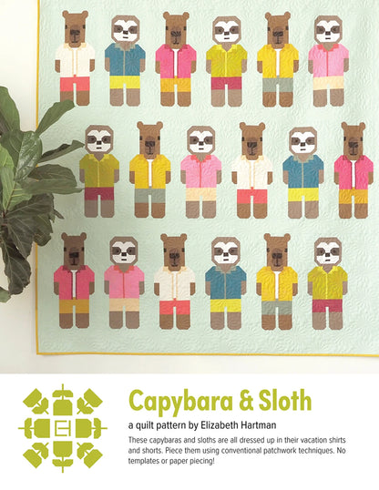 Capybara and Sloth - Quilt Pattern - Elizabeth Hartman