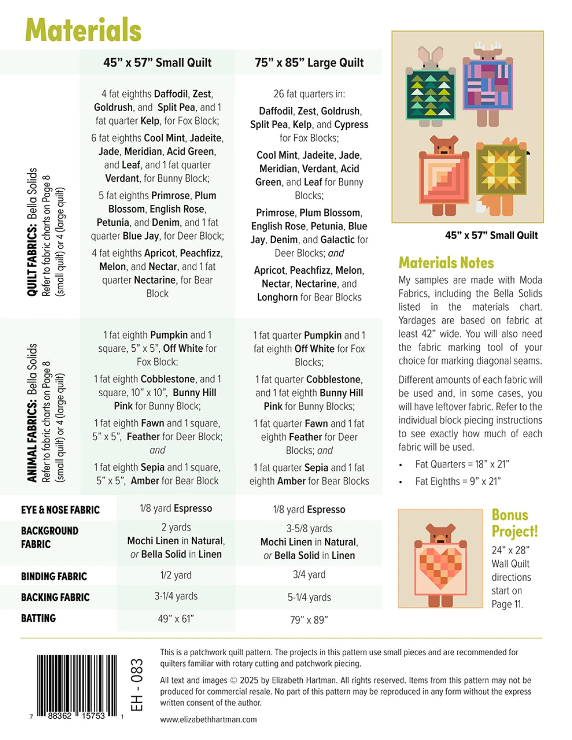 Show and Tell - Quilt Pattern - Elizabeth Hartman