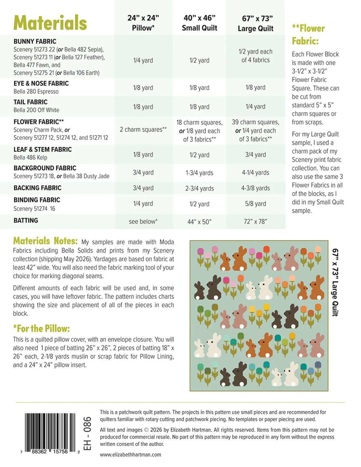 Cottontails - Quilt Pattern - Elizabeth Hartman