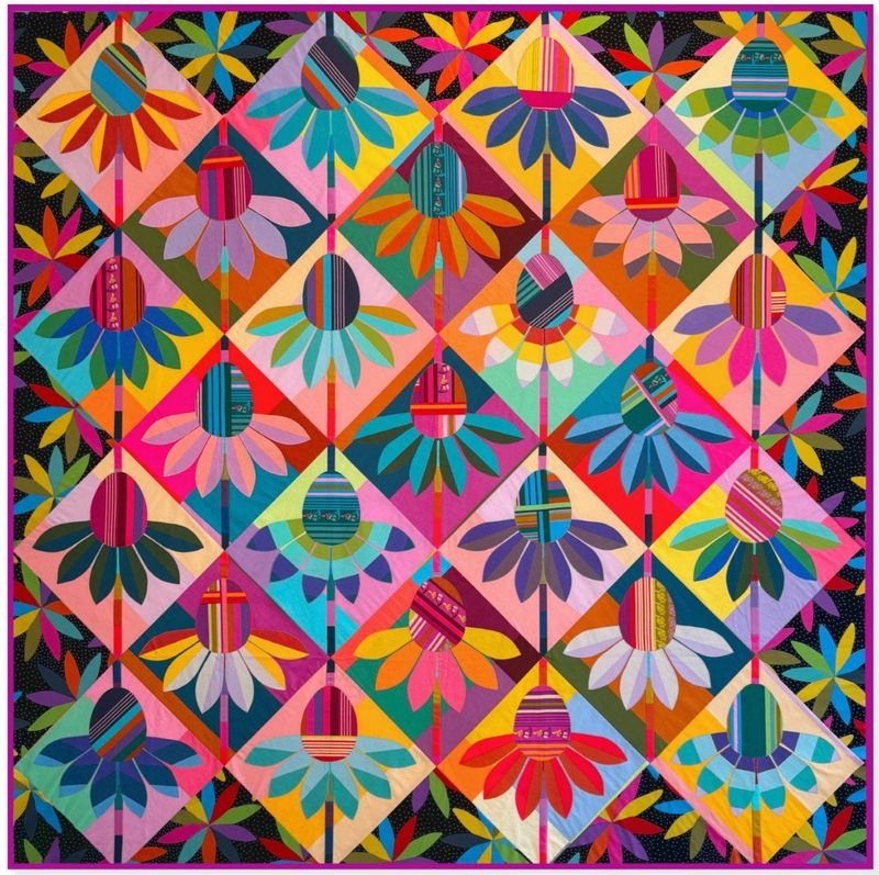 Echinacea Quilt Kit - Anna Maria - Free Spirit