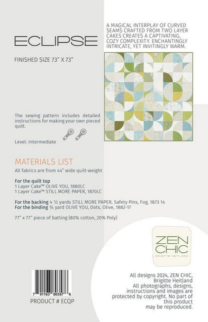 Eclipse Quilt Pattern - Zen Chic - Moda