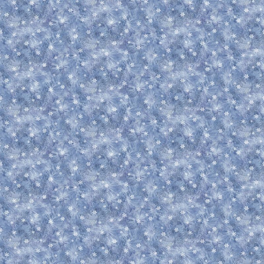 Winter Jays FLANNEL - Snowflakes in Medium Blue - Art Brand Holdings - Northcott (Pre-order: July 2024)