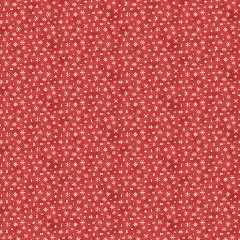 Briarwood Christmas FLANNEL - Snowflakes in Red - Deborah Edwards - Northcott (Pre-order: Jun 2027)