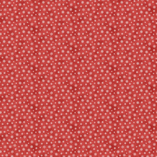 Briarwood Christmas FLANNEL - Snowflakes in Red - Deborah Edwards - Northcott (Pre-order: Jun 2027)