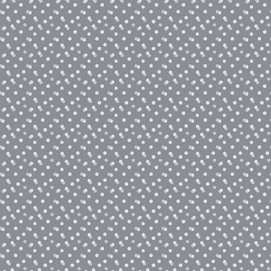 To The Moon FLANNEL - Dots in Grey - FIGO Studio (Northcott) (Pre-order: June 2027)