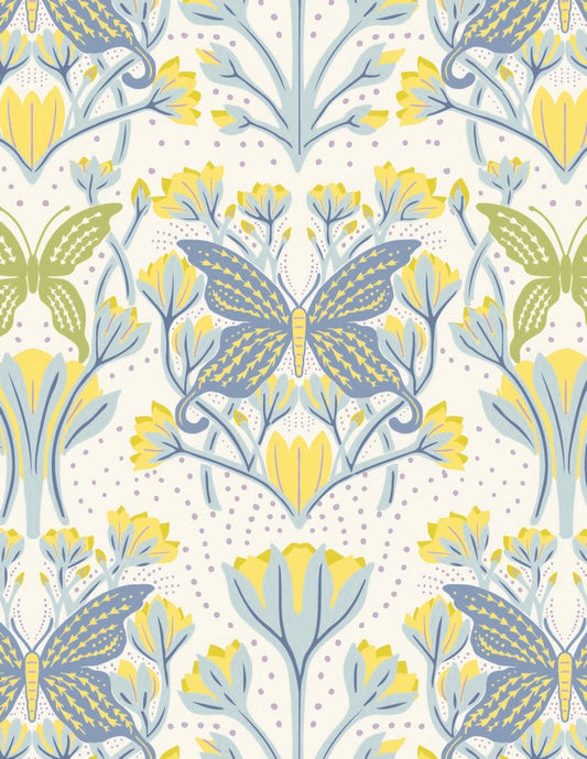 Fresh Linen - Butterfly Reflection Dawn - Katie O'Shea - Art Gallery Fabrics