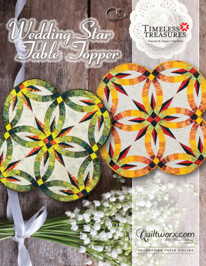 Wedding Star Table Topper (FPP) - Quiltworx (Pre-order: Jan 2026)