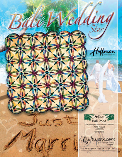 Bali Wedding Star Quilt Pattern (FPP) - Quiltworx (Pre-order: Jan 2026)