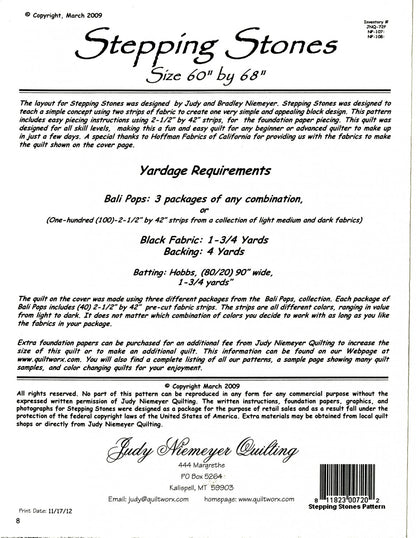 Stepping Stones Quilt Pattern (FPP)- Quiltworx (Pre-order: Jan 2026)