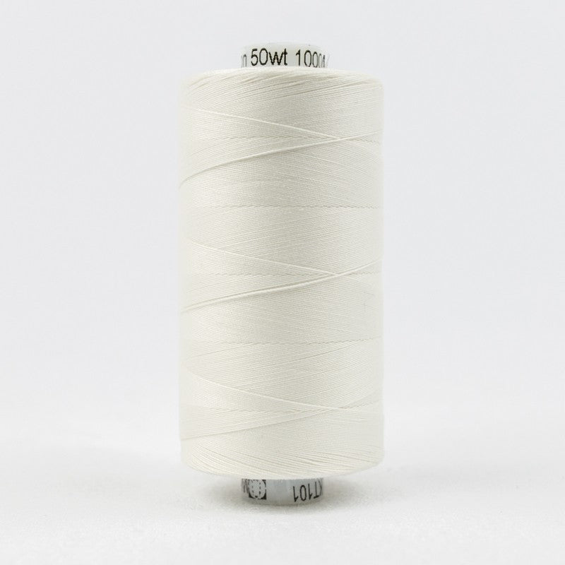 Konfetti - Soft White - Cotton 50wt 1094yd (1000m) - WonderFil Specialty Threads (Pre-order: Apr 2026) - Dinkydoo Fabrics