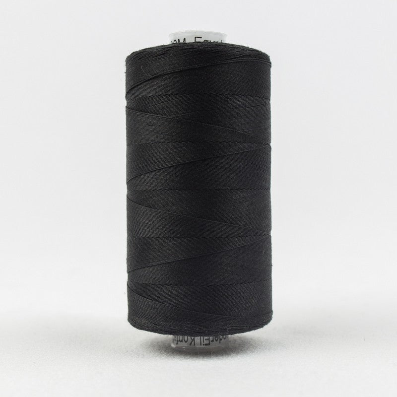 Konfetti - Black - Cotton 50wt 1094yd (1000m) - WonderFil Specialty Threads (Pre-order: Jan 2026)