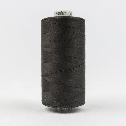 Konfetti - Soft Black - Cotton 50wt 1094yd (1000m) - WonderFil Specialty Threads (Pre-order: June 2024)