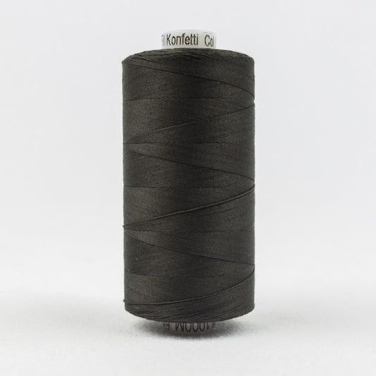 Konfetti - Soft Black - Cotton 50wt 1094yd (1000m) - WonderFil Specialty Threads (Pre-order: Feb 2026)