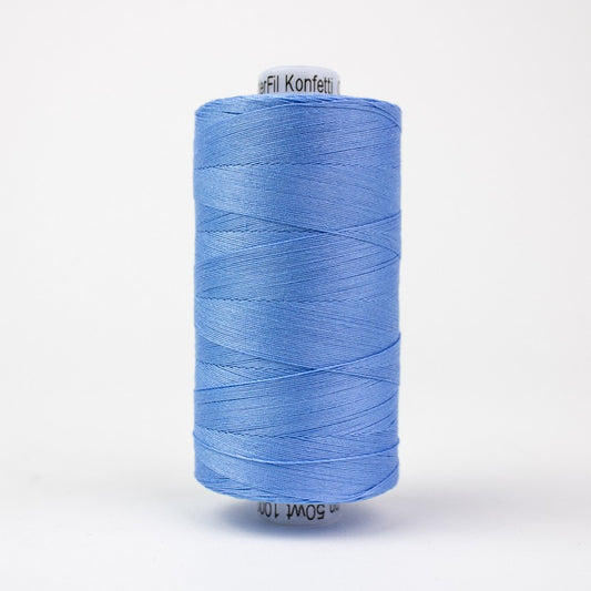 Konfetti - Denim - Cotton 50wt 1094yd (1000m) - WonderFil Specialty Threads (Pre-order: Jan 2026)
