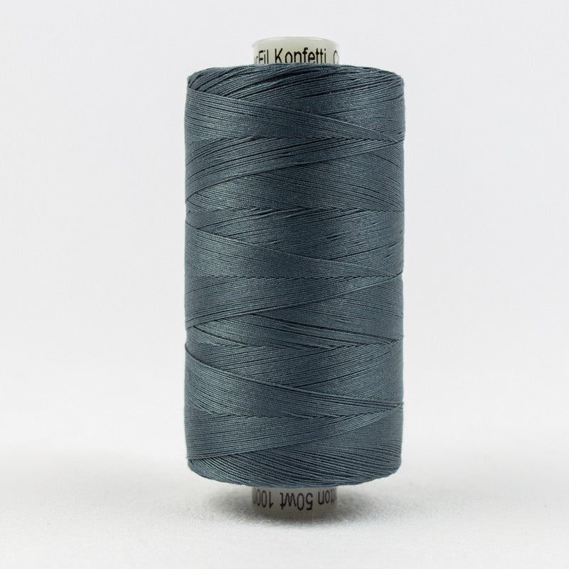 Konfetti - Blue/Grey - Cotton 50wt 1094yd (1000m) - WonderFil Specialty Threads (Pre-order: Jan 2026)