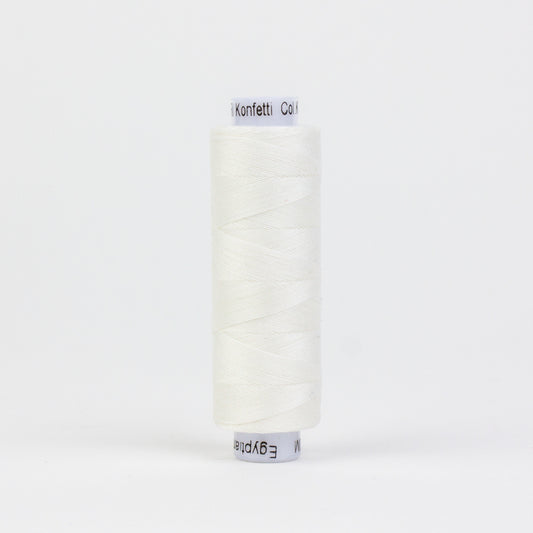 Konfetti - Soft White - Cotton 50wt 220yd (200m) - WonderFil Specialty Threads