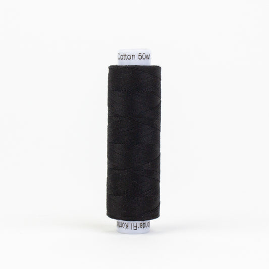 Konfetti - Black - Cotton 50wt 220yd (200m) - WonderFil Specialty Threads