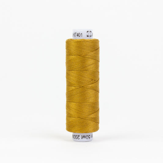 Konfetti - Dark Gold - Cotton 50wt 220yd (200m) - WonderFil Specialty Threads (Pre-order: Feb 2026)