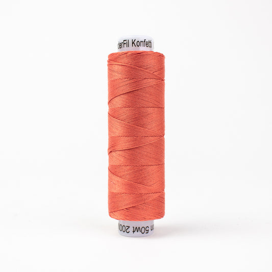 Konfetti - Salmon - Cotton 50wt 220yd (200m) - WonderFil Specialty Threads (Pre-order: Jan 2026)