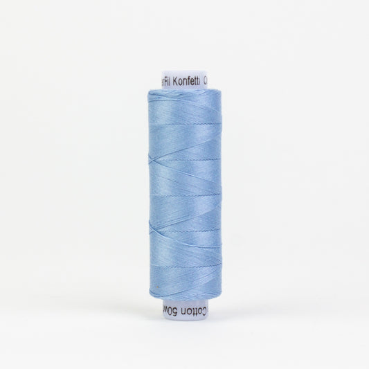 Konfetti - Sky Blue - Cotton 50wt 220yd (200m) - WonderFil Specialty Threads (Pre-order: Jan 2026)