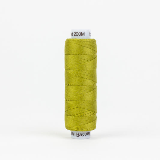 Konfetti - Brass Green - Cotton 50wt 220yd (200m) - WonderFil Specialty Threads (Pre-order: Jan 2026)