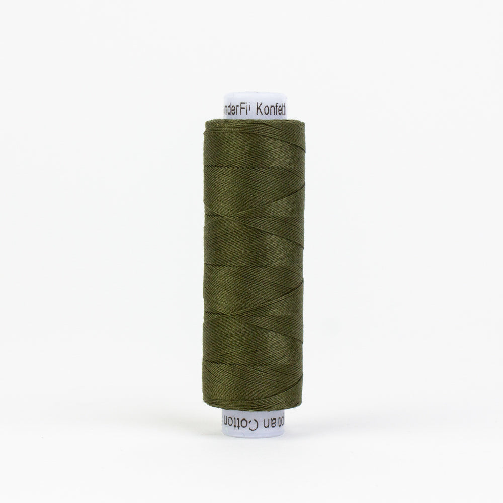 Konfetti - Pine Green - Cotton 50wt 220yd (200m) - WonderFil Specialty Threads (Pre-order: Jan 2026)