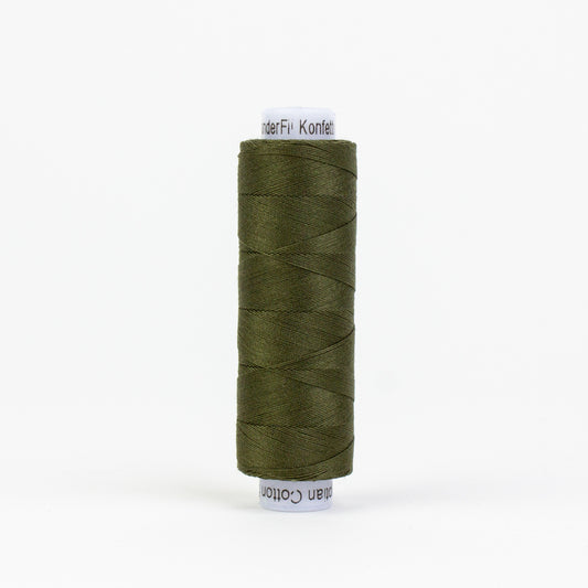 Konfetti - Pine Green - Cotton 50wt 220yd (200m) - WonderFil Specialty Threads (Pre-order: Jan 2026)