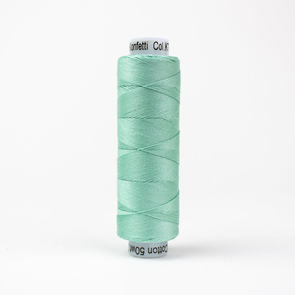 Konfetti - Seafoam - Cotton 50wt 220yd (200m) - WonderFil Specialty Threads (Pre-order: Jan 2026)
