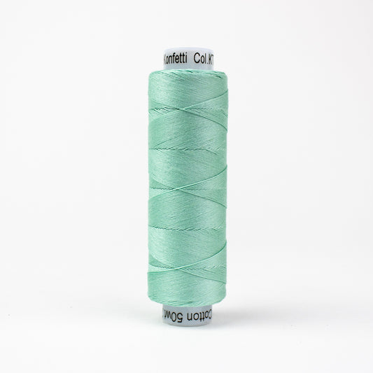Konfetti - Seafoam - Cotton 50wt 220yd (200m) - WonderFil Specialty Threads (Pre-order: Jan 2026)
