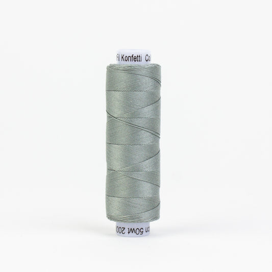Konfetti - Light Grey - Cotton 50wt 220yd (200m) - WonderFil Specialty Threads (Pre-order: Jan 2026)