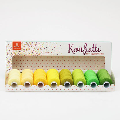 Konfetti 8 Pack - Key Lime Pie - Cotton 50wt 547yd (500m) - WonderFil Specialty Threads (Pre-order: Jan 2026)
