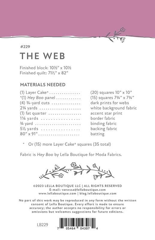 Hey Boo - The Web Quilt Pattern - Lella Boutique - Moda (Pre-order: Apr 2024)