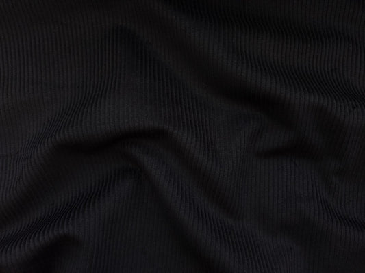 8 Wale Cotton Corduroy (58") - Black - Telio
