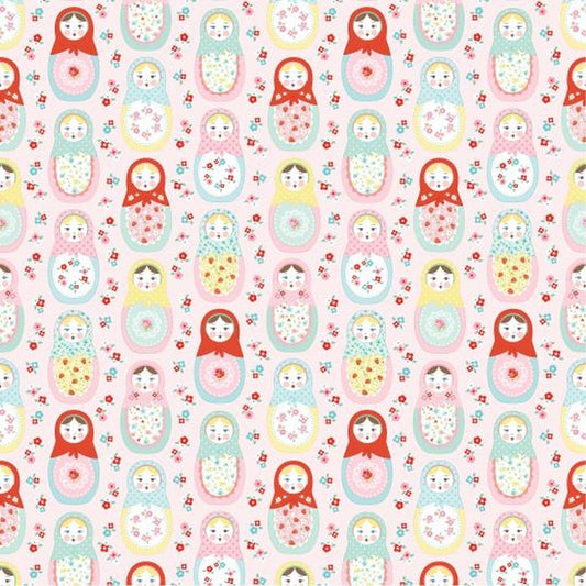 Market Day - Nesting Dolls in Pink - Poppie Cotton
