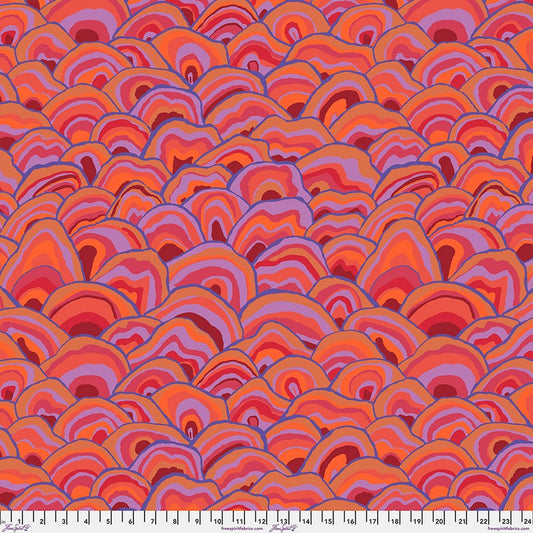 Kaffe Fassett Collective August 2024 - Wobble in Red - Free Spirit (Pre-order: Aug 2024)